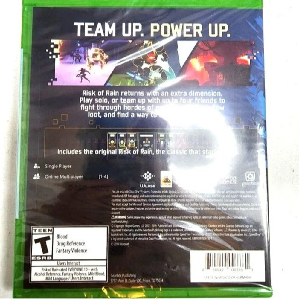 Risk of Rain 2 Xbox One Gearbox Publishing Includes Original Risk of‎ Rain New
